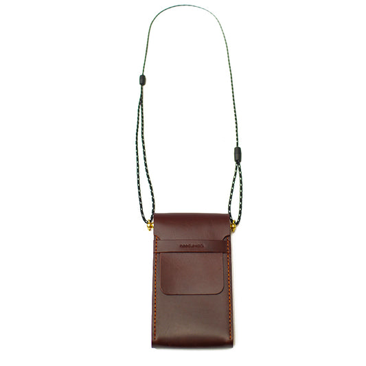 Genuine leather pear wood bag