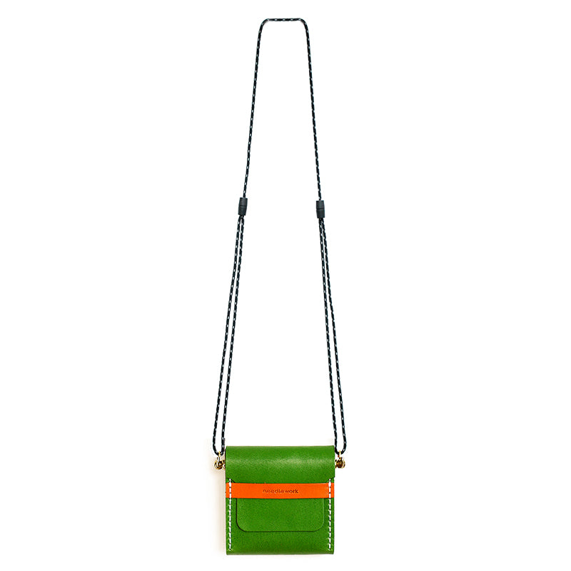 Genuine leather pear wood mini bag