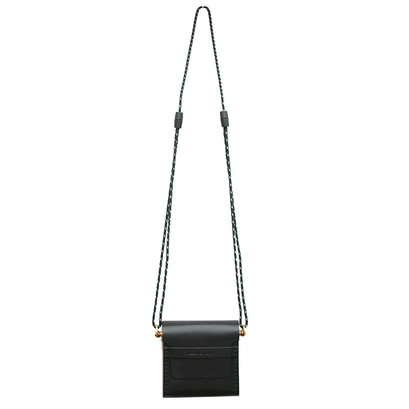 Genuine leather pear wood mini bag